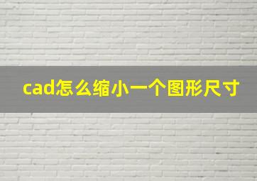 cad怎么缩小一个图形尺寸