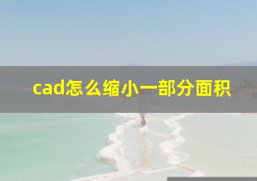 cad怎么缩小一部分面积