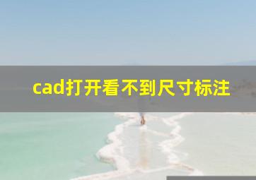 cad打开看不到尺寸标注