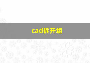 cad拆开组