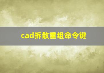 cad拆散重组命令键