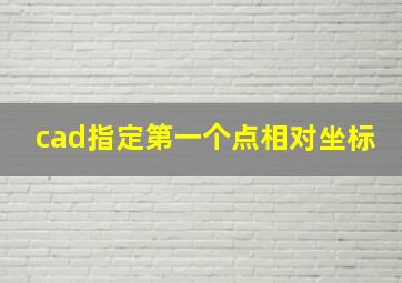 cad指定第一个点相对坐标