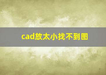 cad放太小找不到图