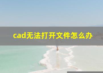 cad无法打开文件怎么办