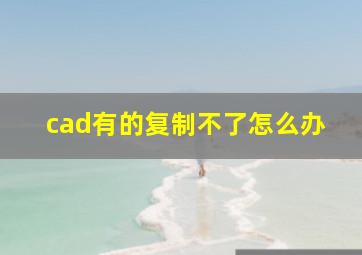 cad有的复制不了怎么办