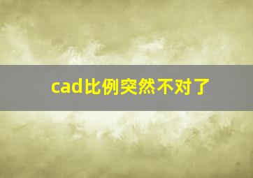 cad比例突然不对了