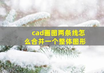 cad画图两条线怎么合并一个整体图形