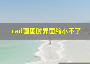 cad画图时界面缩小不了