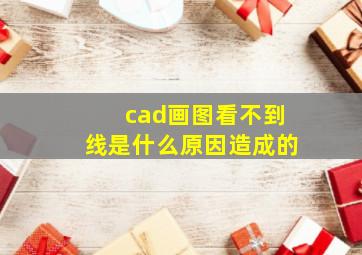 cad画图看不到线是什么原因造成的