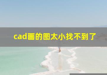 cad画的图太小找不到了