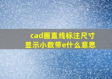 cad画直线标注尺寸显示小数带e什么意思