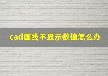 cad画线不显示数值怎么办