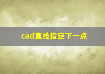 cad直线指定下一点