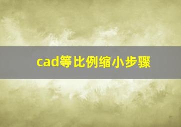 cad等比例缩小步骤