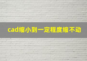 cad缩小到一定程度缩不动