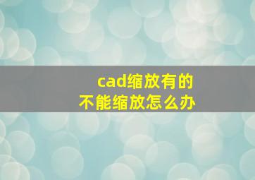 cad缩放有的不能缩放怎么办