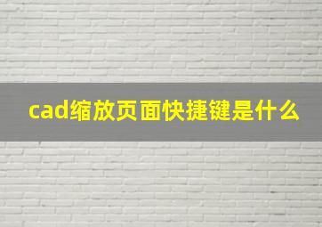 cad缩放页面快捷键是什么