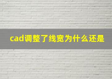 cad调整了线宽为什么还是