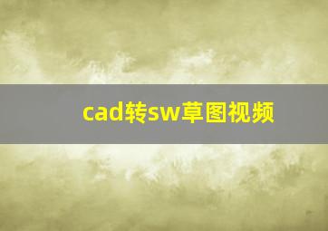 cad转sw草图视频