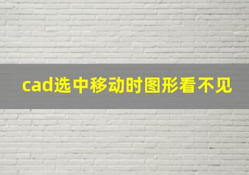 cad选中移动时图形看不见