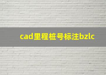 cad里程桩号标注bzlc