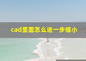 cad里面怎么进一步缩小