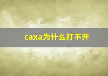 caxa为什么打不开