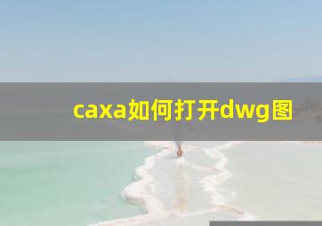 caxa如何打开dwg图