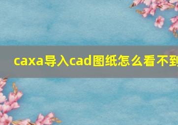 caxa导入cad图纸怎么看不到