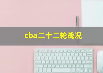 cba二十二轮战况