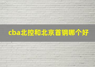 cba北控和北京首钢哪个好