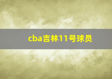 cba吉林11号球员