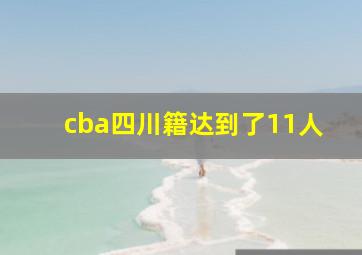 cba四川籍达到了11人