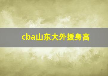 cba山东大外援身高