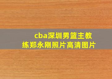 cba深圳男篮主教练郑永刚照片高清图片