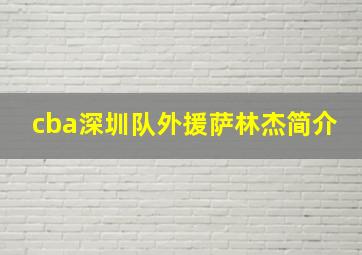 cba深圳队外援萨林杰简介