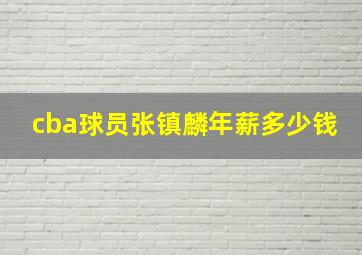 cba球员张镇麟年薪多少钱