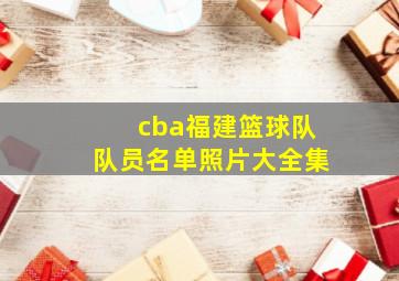 cba福建篮球队队员名单照片大全集