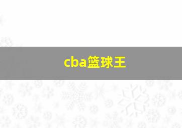 cba篮球王