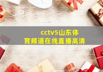 cctv5山东体育频道在线直播高清