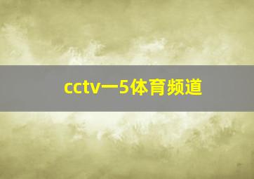 cctv一5体育频道