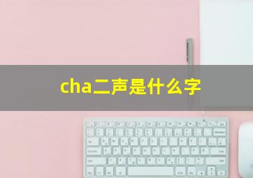 cha二声是什么字