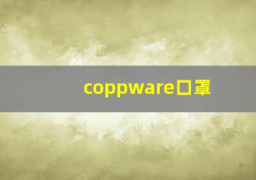 coppware口罩