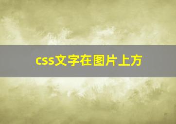 css文字在图片上方