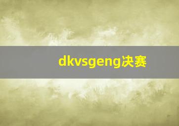 dkvsgeng决赛