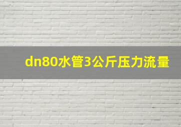 dn80水管3公斤压力流量