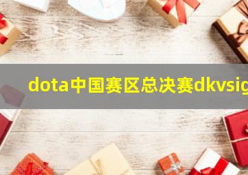 dota中国赛区总决赛dkvsig