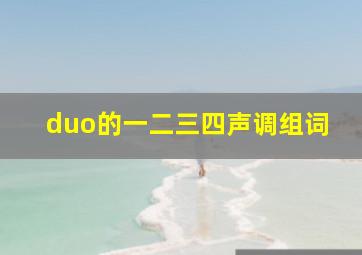 duo的一二三四声调组词