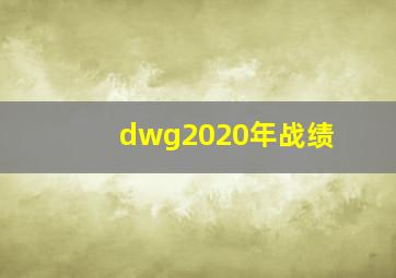 dwg2020年战绩