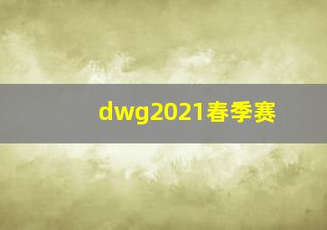 dwg2021春季赛